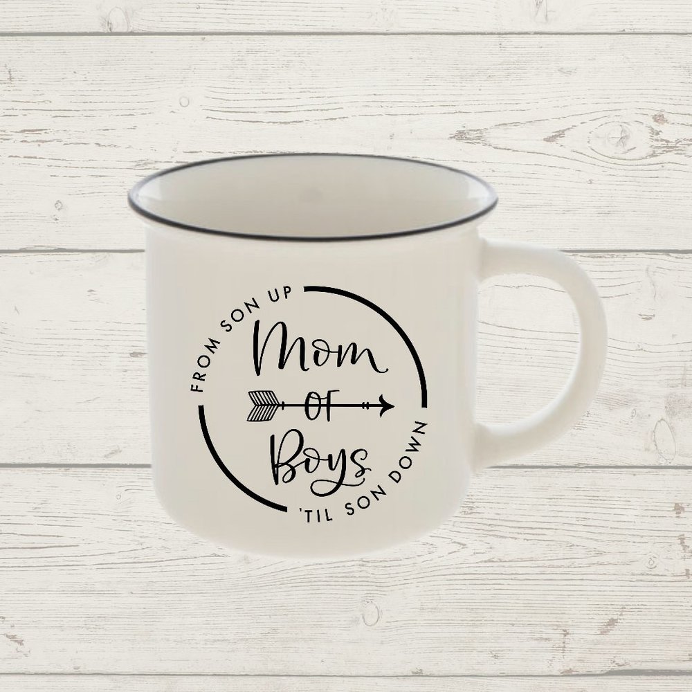 Mom of Boys Ceramic Mug